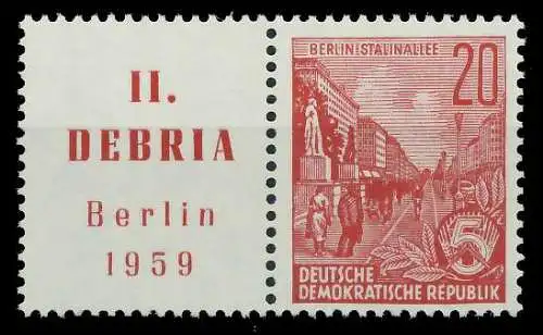 DDR ZUSAMMENDRUCK Nr WZd20 postfrisch WAAGR PAAR 00E6F2