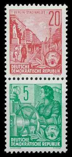 DDR ZUSAMMENDRUCK Nr S8 postfrisch SENKR PAAR 00E7FA