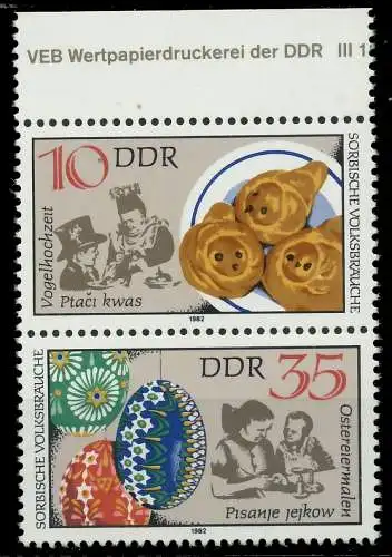 DDR ZUSAMMENDRUCK Nr SZd 243 postfrisch SENKR PAAR ORA 02074E