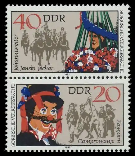 DDR ZUSAMMENDRUCK Nr SZd 247 postfrisch SENKR PAAR S00EF02