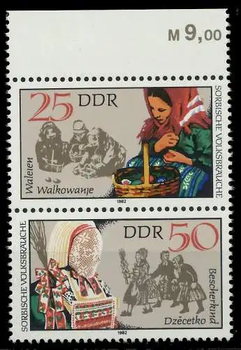 DDR ZUSAMMENDRUCK Nr SZd 245 postfrisch SENKR PAAR ORA 02079E