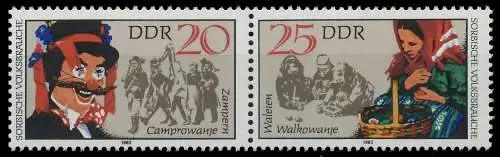 DDR ZUSAMMENDRUCK Nr WZd 536 postfrisch WAAGR PAAR S0106FA