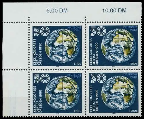 DDR 1990 Nr 3361 postfrisch VIERERBLOCK ECKE-OLI 0208AA