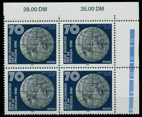 DDR 1990 Nr 3362 postfrisch VIERERBLOCK ECKE-ORE 0208EA