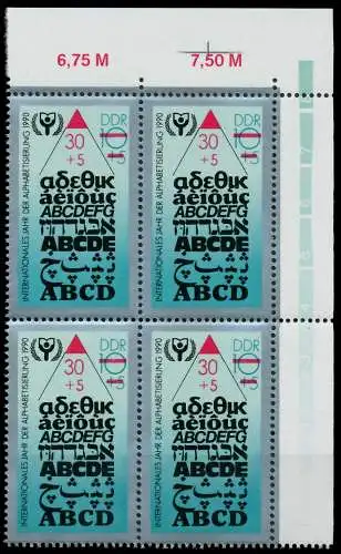 DDR 1990 Nr 3353 postfrisch VIERERBLOCK ECKE-ORE 020BFE