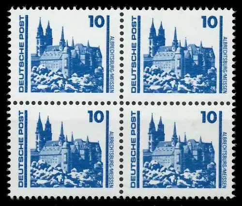 DDR DS BAUWERKE DENKMÄLER Nr 3344 postfrisch VIERERBLOC SA9CD4E