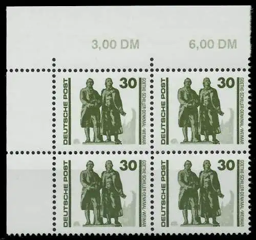 DDR DS BAUWERKE DENKMÄLER Nr 3345 postfrisch VIERERBLOC 025C36