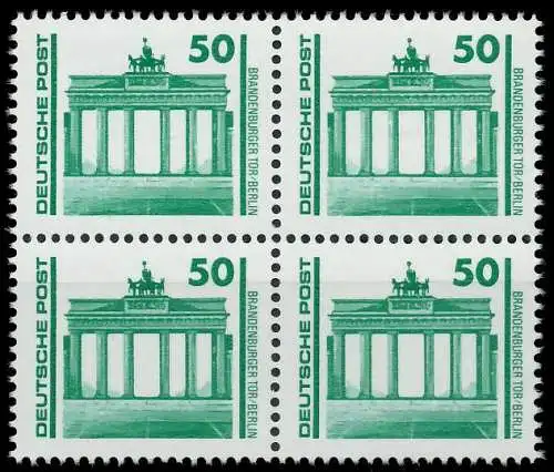 DDR DS BAUWERKE DENKMÄLER Nr 3346 postfrisch VIERERBLOC SAA1E2A