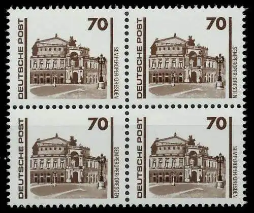 DDR DS BAUWERKE DENKMÄLER Nr 3348 postfrisch VIERERBLOC SAA203A