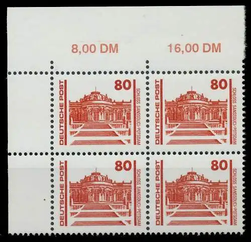 DDR DS BAUWERKE DENKMÄLER Nr 3349 postfrisch VIERERBLOC 025F72