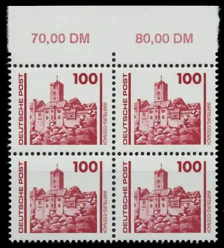 DDR DS BAUWERKE DENKMÄLER Nr 3350 postfrisch VIERERBLOC 026026