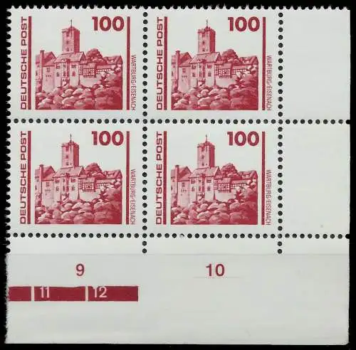 DDR DS BAUWERKE DENKMÄLER Nr 3350 postfrisch VIERERBLOC 02602E