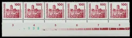 DDR 1990 Nr 3350 postfrisch 6er-Streifen BZN URA 02603A