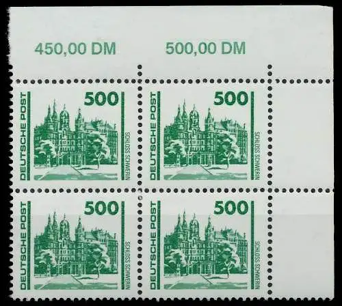 DDR DS BAUWERKE DENKMÄLER Nr 3352 postfrisch VIERERBLOC 026192