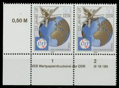 DDR 1990 Nr 3335 postfrisch WAAGR PAAR ECKE-ULI 026316