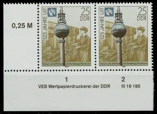 DDR 1990 Nr 3334 postfrisch WAAGR PAAR ECKE-ULI 02633A