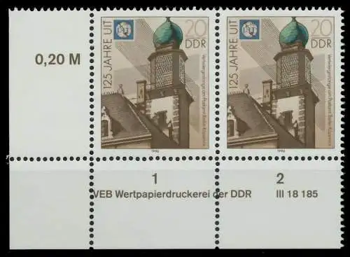 DDR 1990 Nr 3333 postfrisch WAAGR PAAR ECKE-ULI 02633E