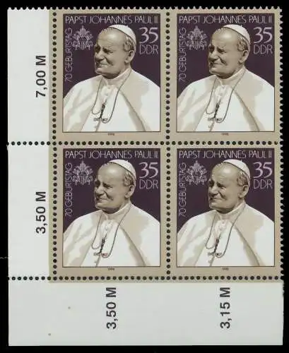 DDR 1990 Nr 3337 postfrisch VIERERBLOCK ECKE-ULI SAA2506