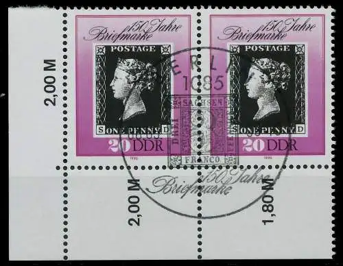 DDR 1990 Nr 3329 ESST zentrisch gestempelt WAAGR PAAR ECKE-U 02C376