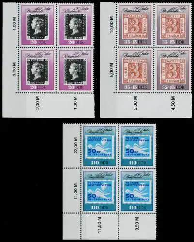 DDR 1990 Nr 3329-3331 postfrisch VIERERBLOCK ECKE-ULI 02C3A2
