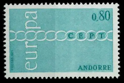 ANDORRA (FRANZ. POST) 1971 Nr 233 postfrisch 02C686