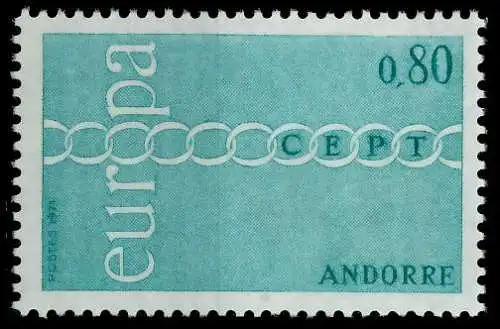 ANDORRA (FRANZ. POST) 1971 Nr 233 postfrisch 02C692