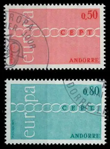 ANDORRA (FRANZ. POST) 1971 Nr 232-233 gestempelt 02C696