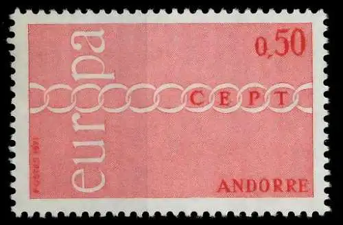 ANDORRA (FRANZ. POST) 1971 Nr 232 postfrisch 02C69A