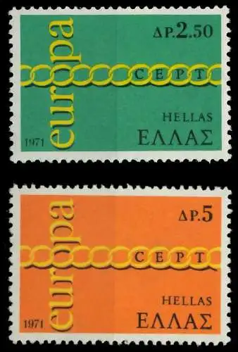 GRIECHENLAND 1971 Nr 1074-1075 postfrisch 02C712