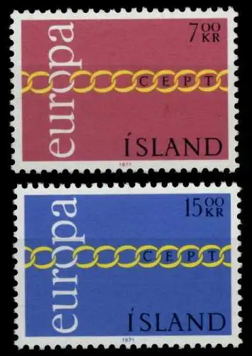 ISLAND 1971 Nr 451-452 postfrisch SAAA852