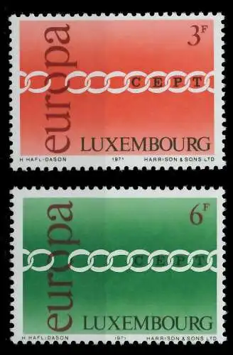 LUXEMBURG 1971 Nr 824-825 postfrisch SAAA8D6