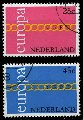 NIEDERLANDE 1971 Nr 963-864 gestempelt 02C886