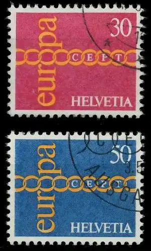 SCHWEIZ 1971 Nr 947-948 gestempelt 02C8D6