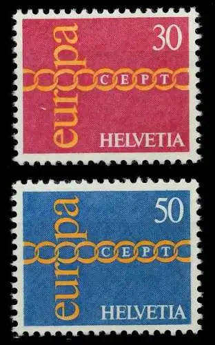 SCHWEIZ 1971 Nr 947-948 postfrisch SAAA9DA