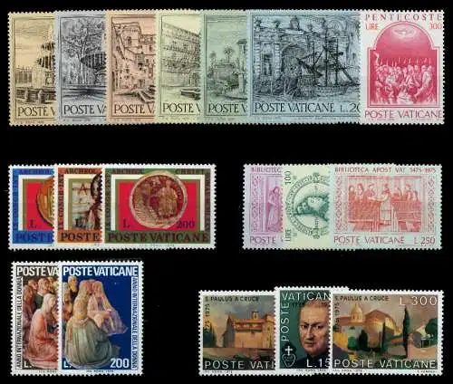 VATIKAN 1975 Nr 657-674 postfrisch JAHRGANG S016F5E