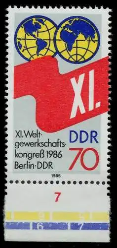 DDR 1986 Nr 3049 postfrisch URA 034A9A