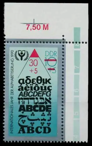 DDR 1990 Nr 3353 postfrisch ECKE-ORE 034BF6