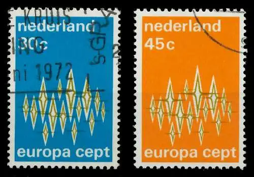 NIEDERLANDE 1972 Nr 987-988 gestempelt 040362