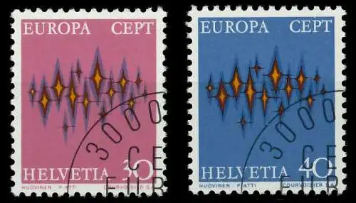 SCHWEIZ 1972 Nr 969-970 gestempelt 04039E
