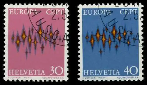 SCHWEIZ 1972 Nr 969-970 gestempelt 0403A2