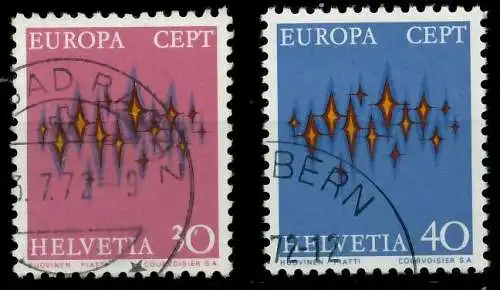 SCHWEIZ 1972 Nr 969-970 gestempelt 0403CA