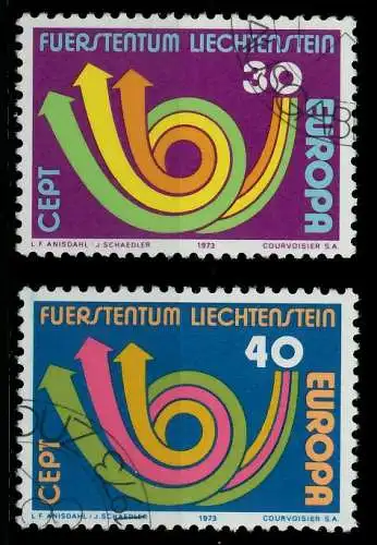 LIECHTENSTEIN 1973 Nr 579-580 gestempelt 0405C6