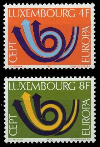 LUXEMBURG 1973 Nr 862-863 postfrisch SAC2E52