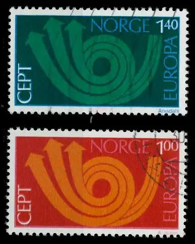 NORWEGEN 1973 Nr 660-661 gestempelt 040686