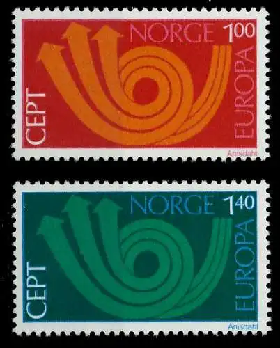 NORWEGEN 1973 Nr 660-661 postfrisch SAC2ED6