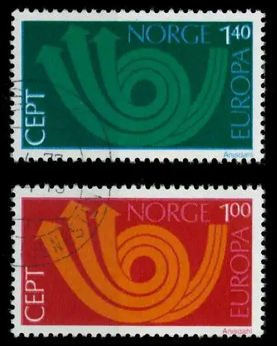 NORWEGEN 1973 Nr 660-661 gestempelt 04068E