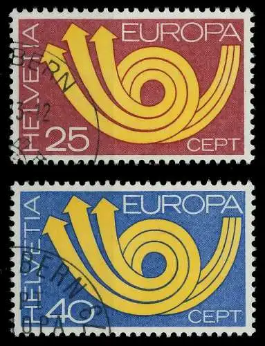 SCHWEIZ 1973 Nr 994-995 gestempelt 04071E