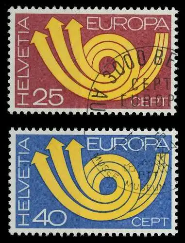 SCHWEIZ 1973 Nr 994-995 gestempelt 040722