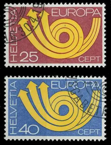 SCHWEIZ 1973 Nr 994-995 gestempelt 040736