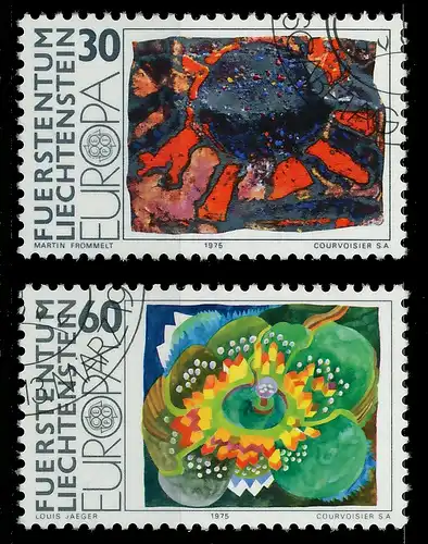 LIECHTENSTEIN 1975 Nr 623-624 gestempelt 0452EA